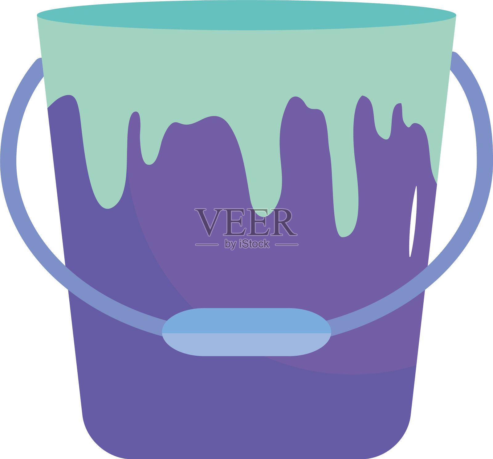 图标油漆桶平面风格设计元素图片