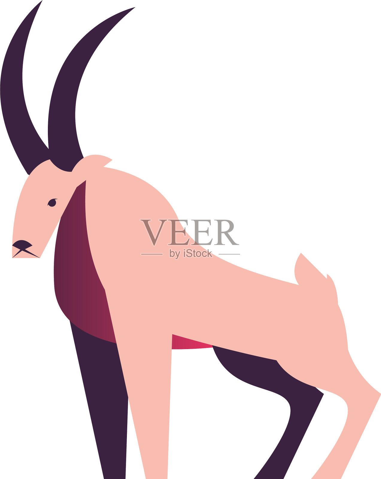 山羊图标孤立设计设计元素图片