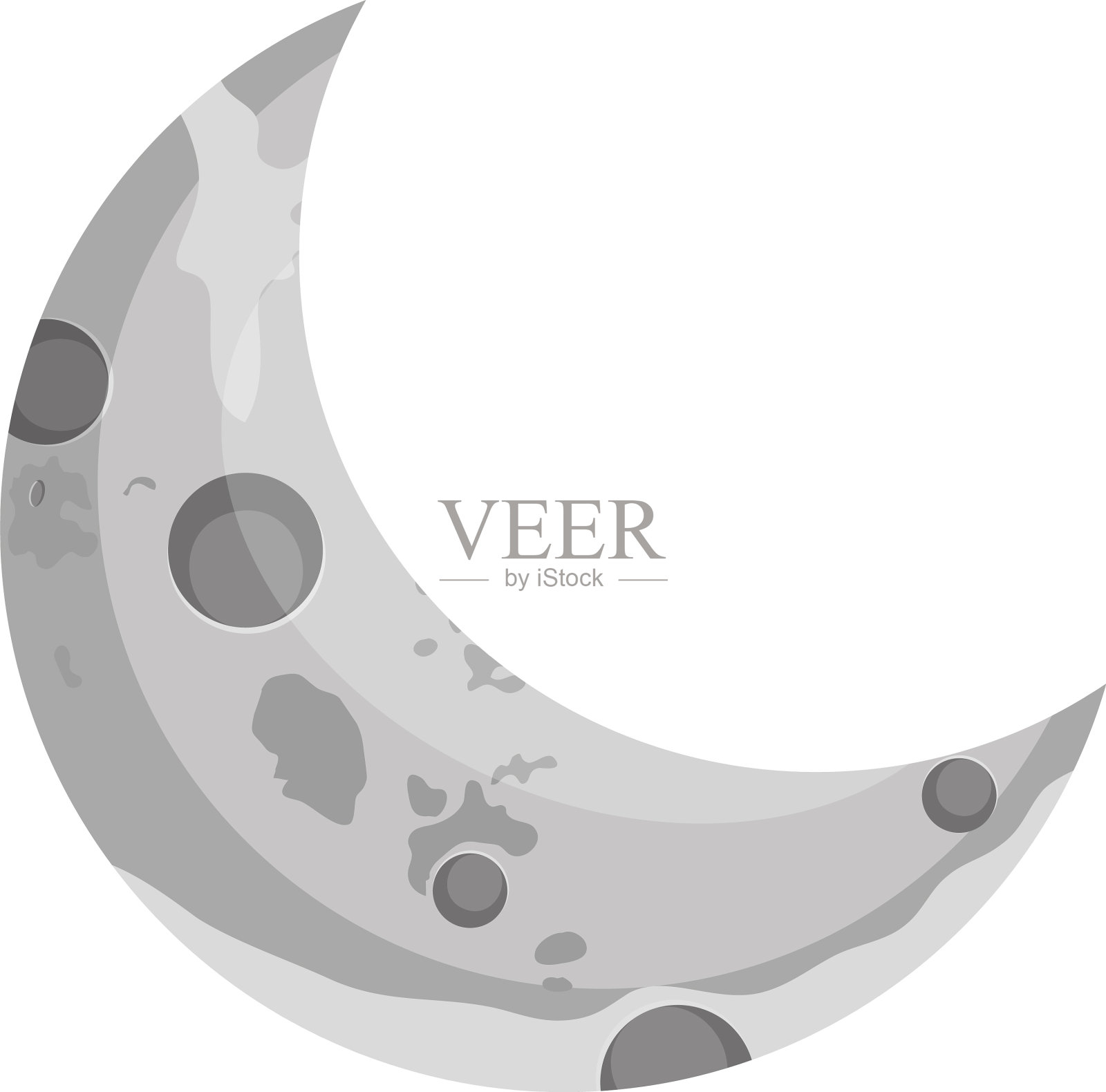 半月形图标彩色设计设计元素图片