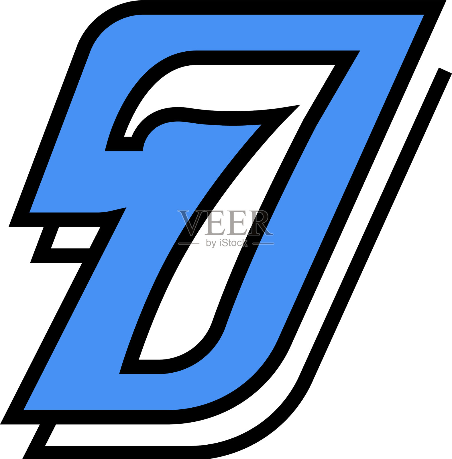 第七数字彩色图标设计元素图片