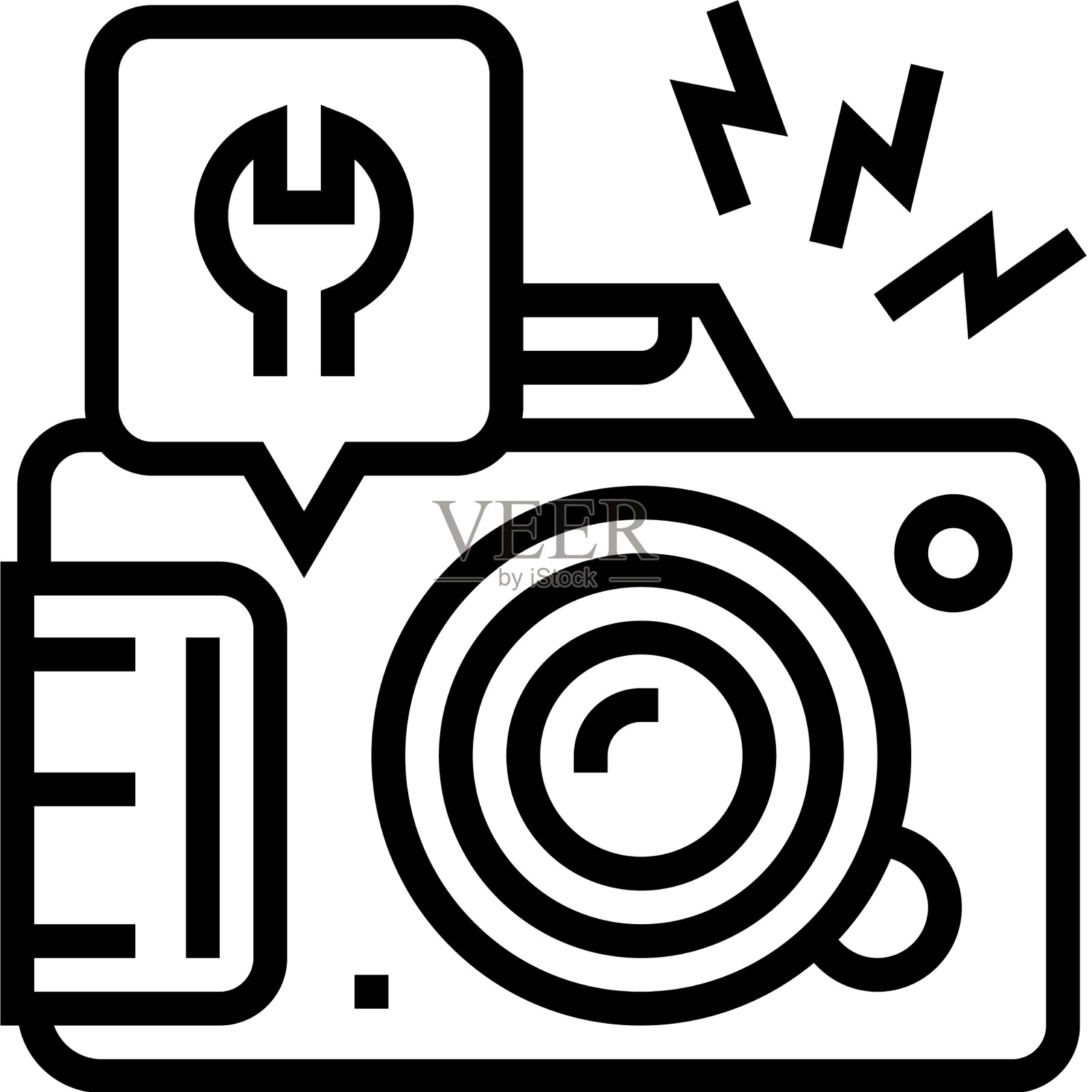 照片相机维修线图标图标素材