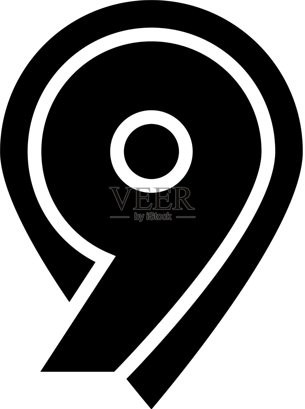 第九个数字字形图标设计元素图片