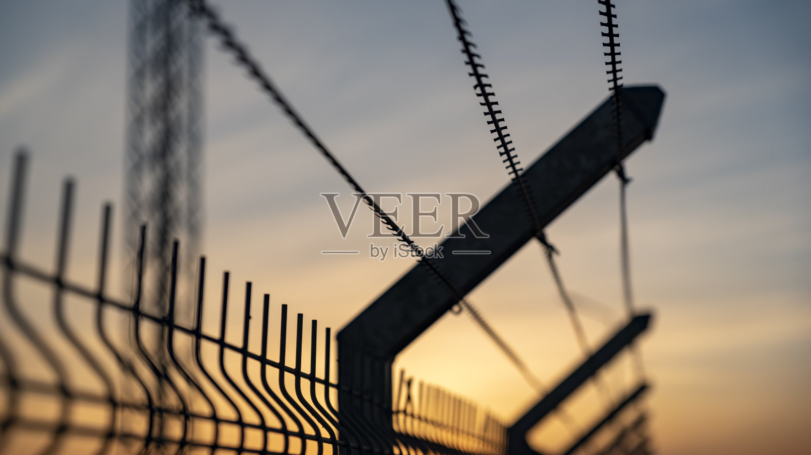 铁丝网区域照片摄影图片