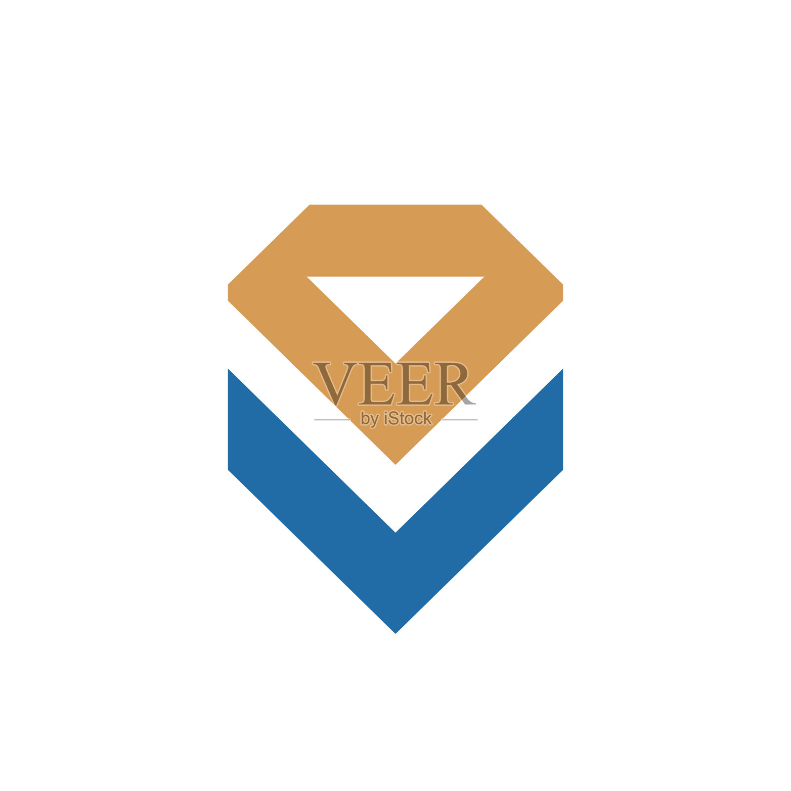 抽象钻石宝石标志图标设计模板图标素材