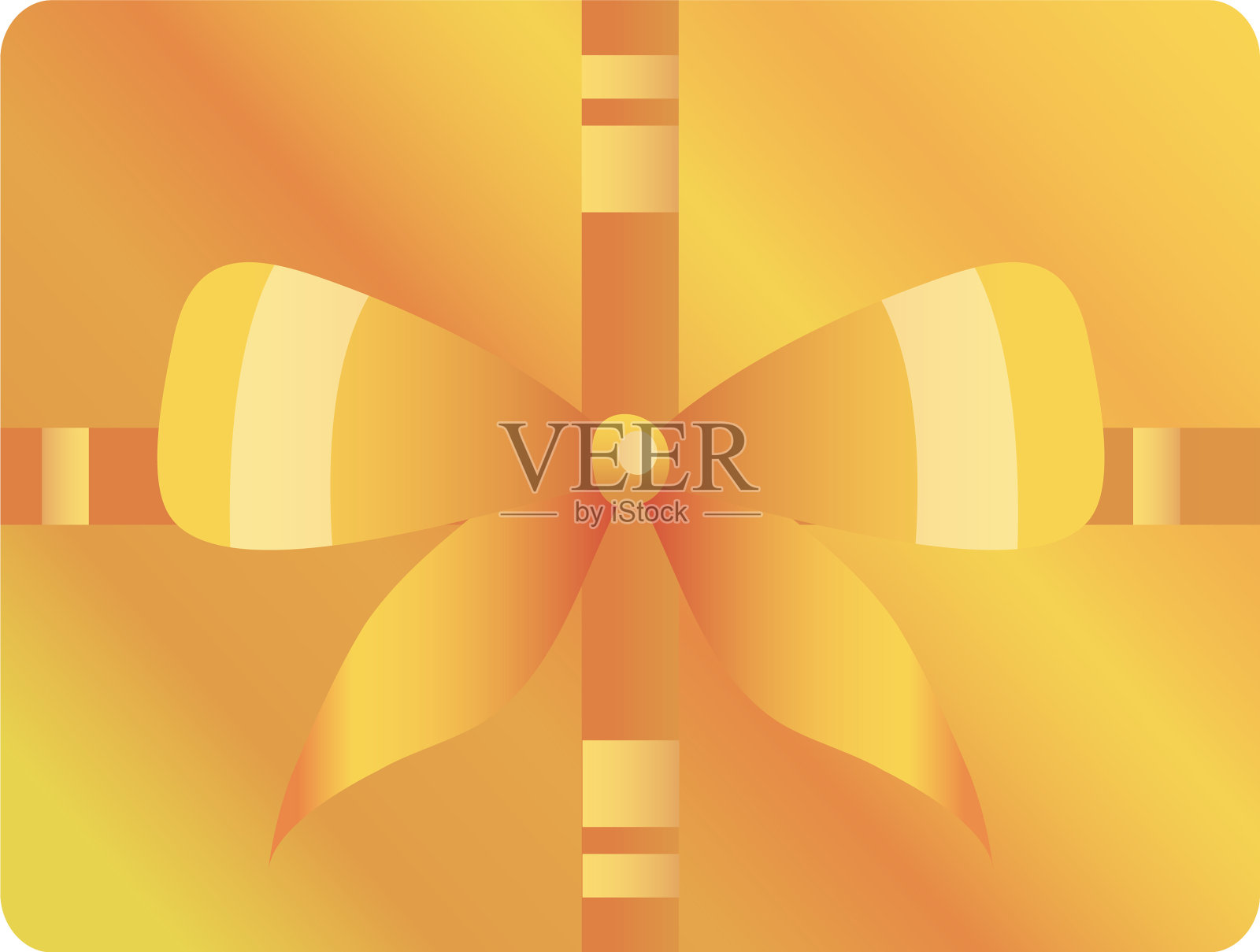 金礼物与领结俯视图设计设计元素图片