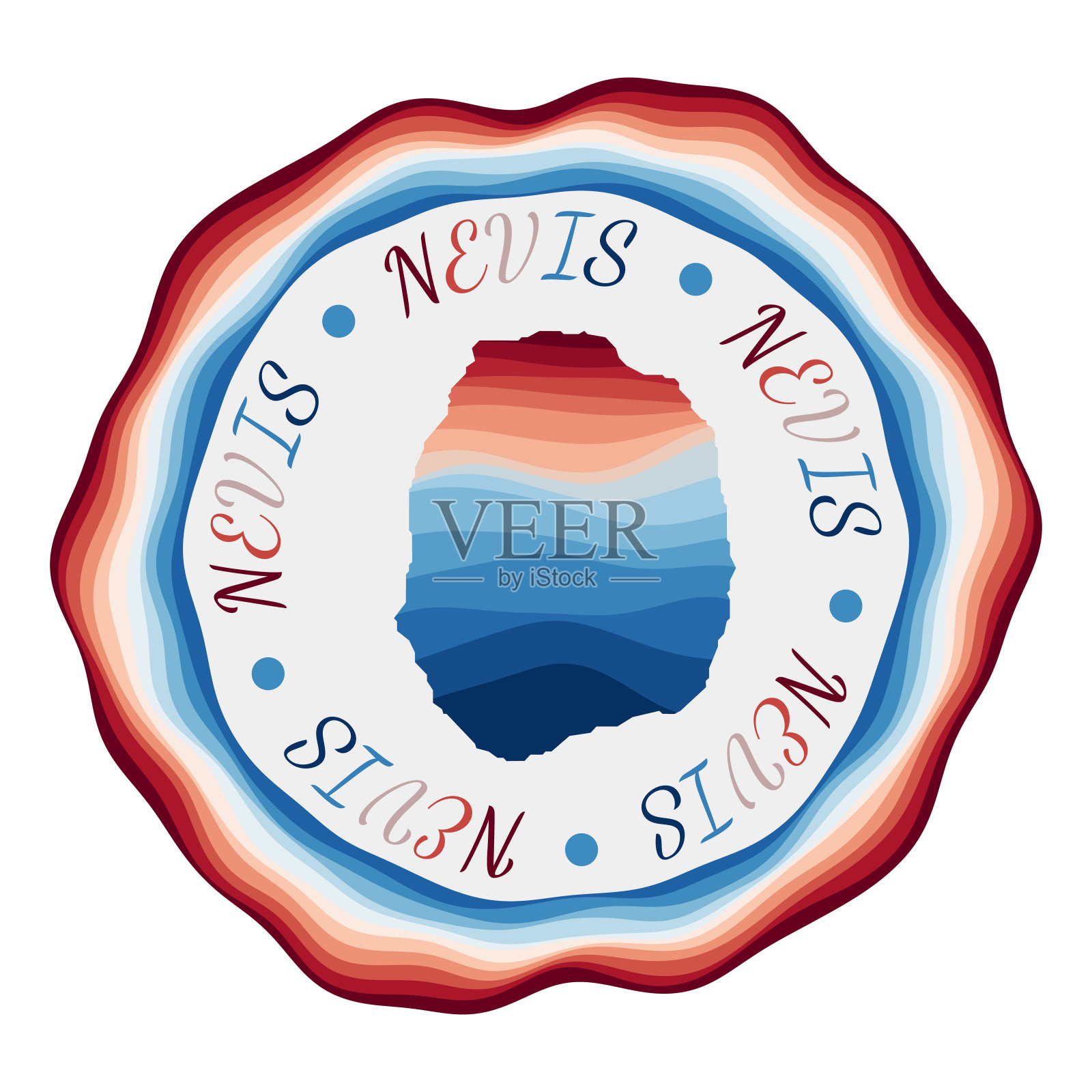 尼维斯徽章。插画图片素材
