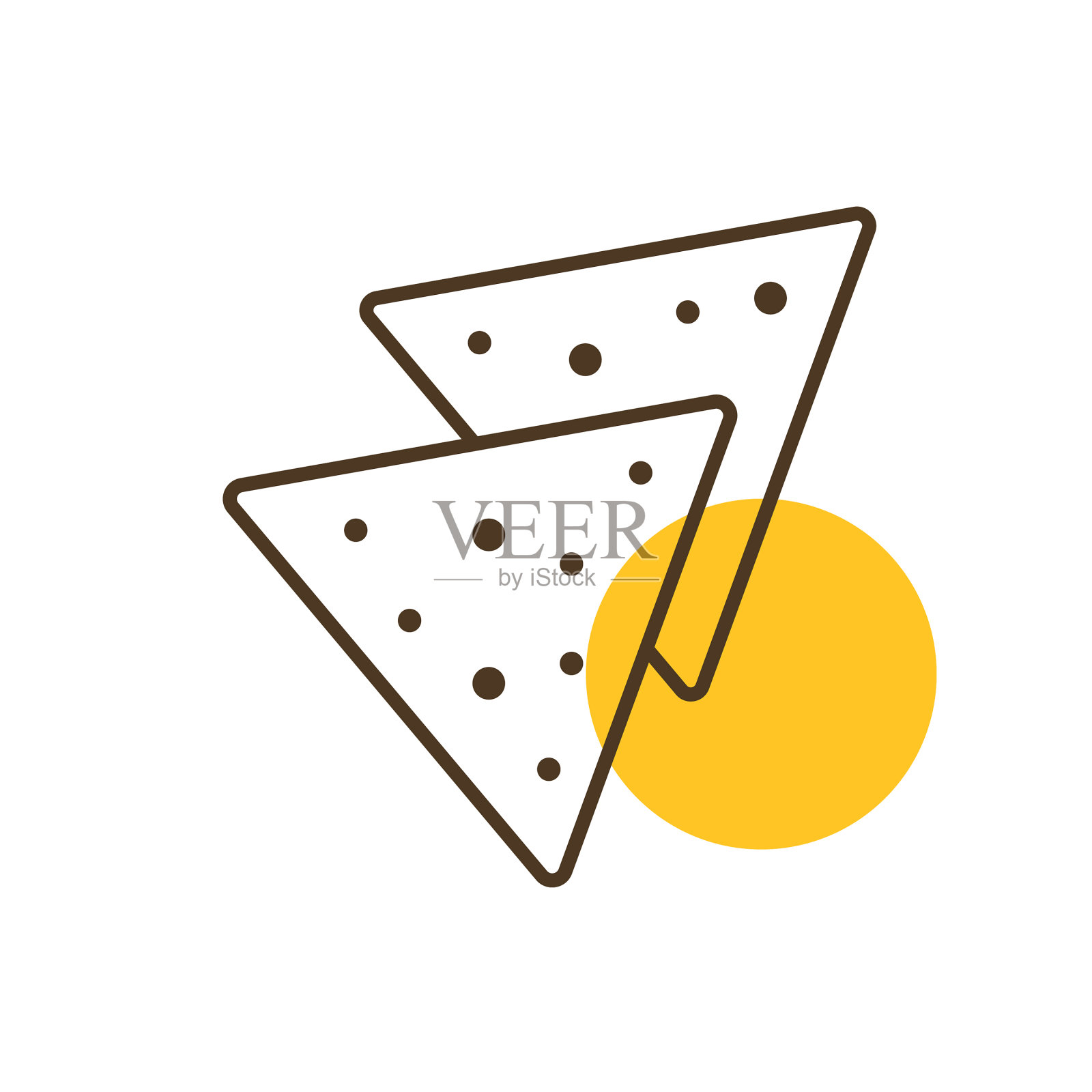 玉米饼片或玉米片玉米饼图标设计元素图片