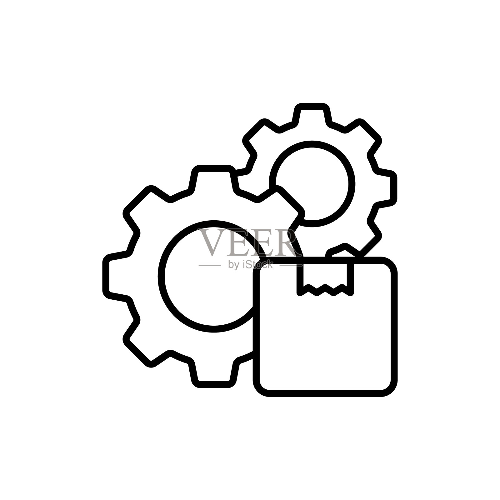 货物管理矢量轮廓图标风格插图。EPS 10个文件图标素材