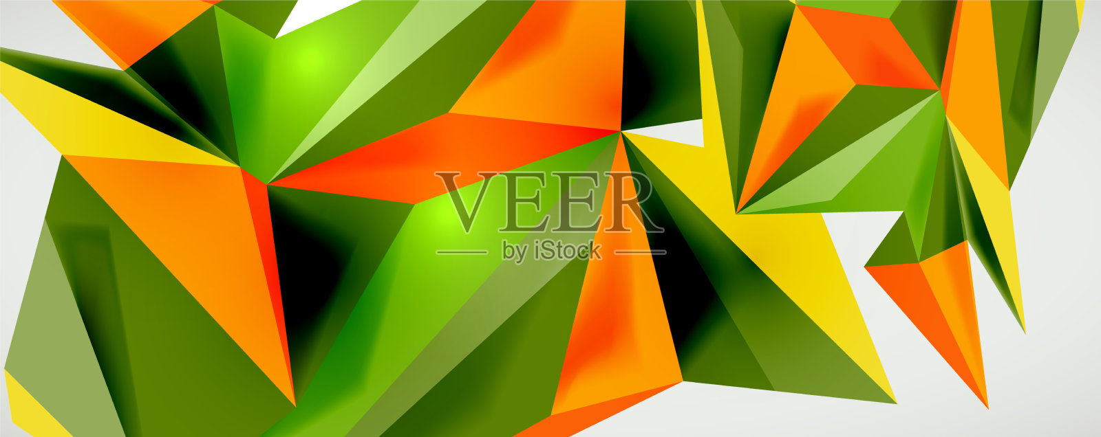 三角形几何背景低多边形3d插画图片素材