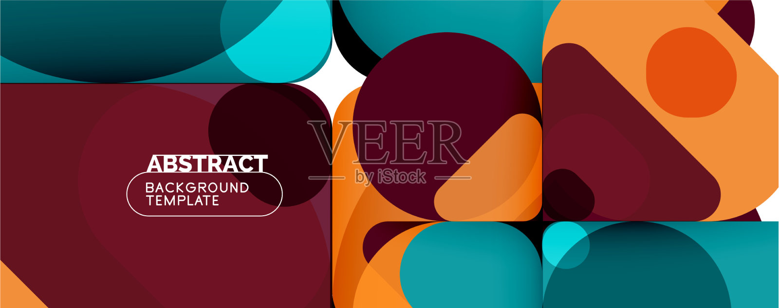 现代几何圆形和动态线条插画图片素材