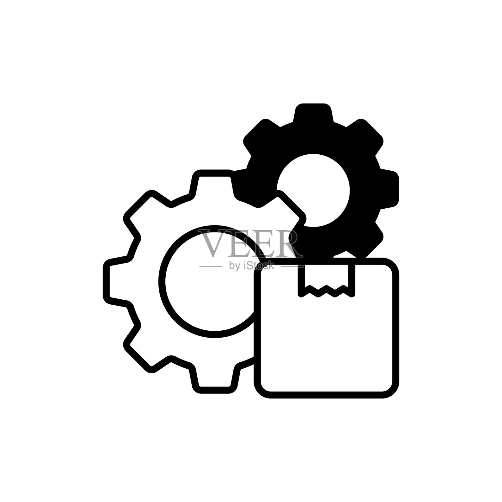 货物管理矢量固体图标风格的插图。EPS 10个文件图标素材