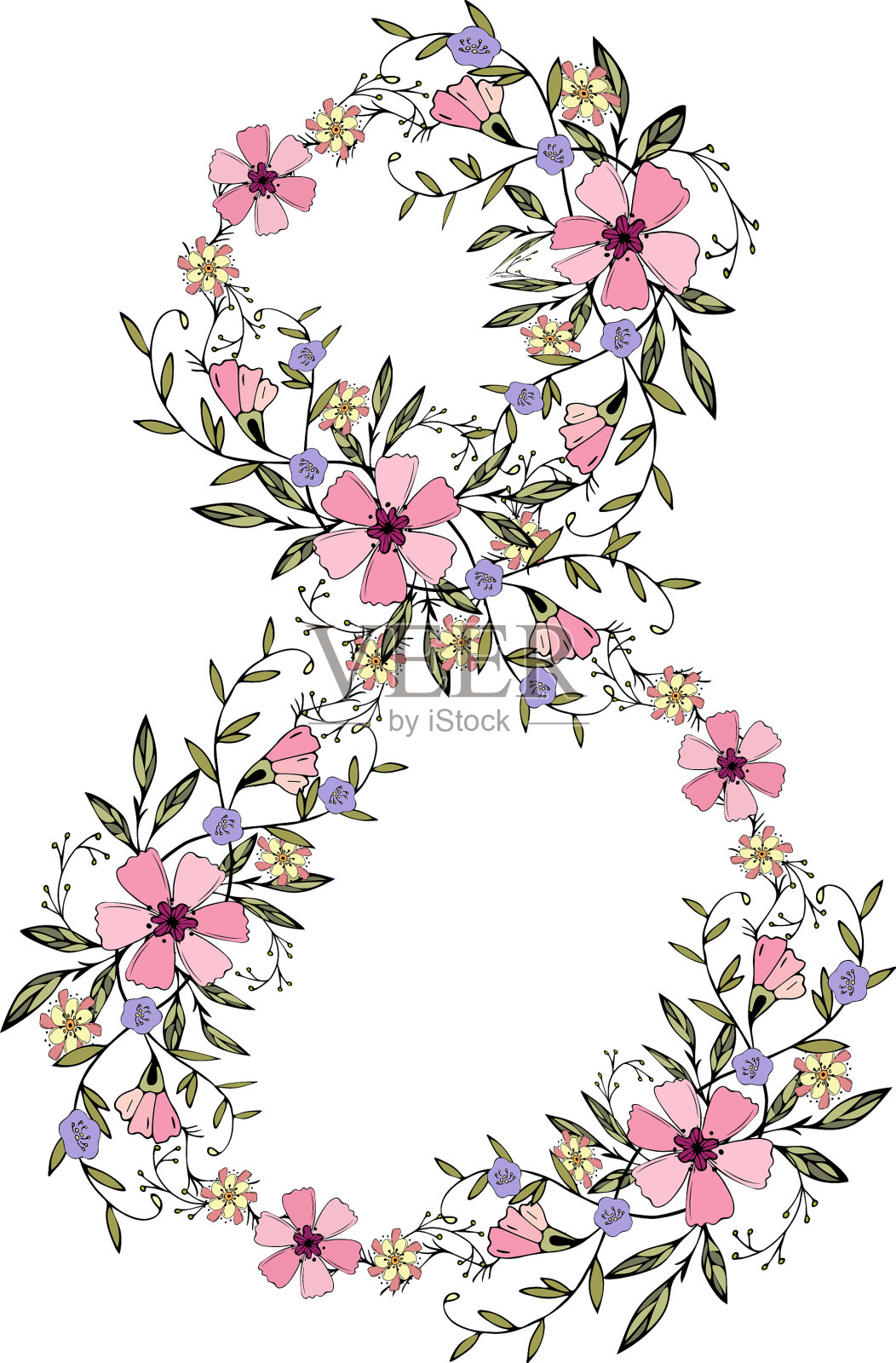 3月8日妇女节，作家刷插画图片素材