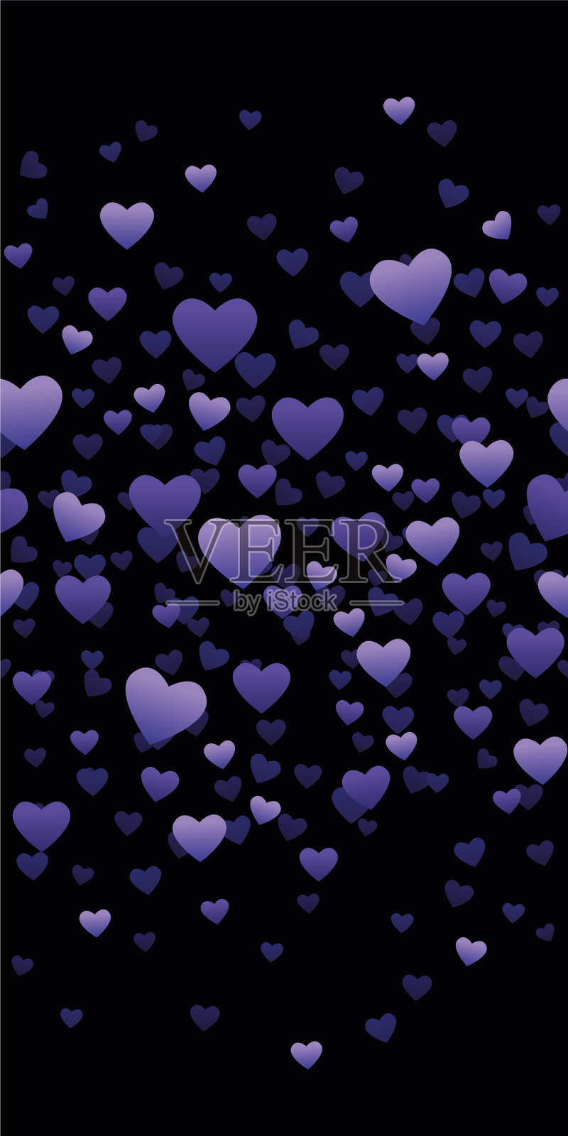 节日无缝背景，心连心在插画图片素材