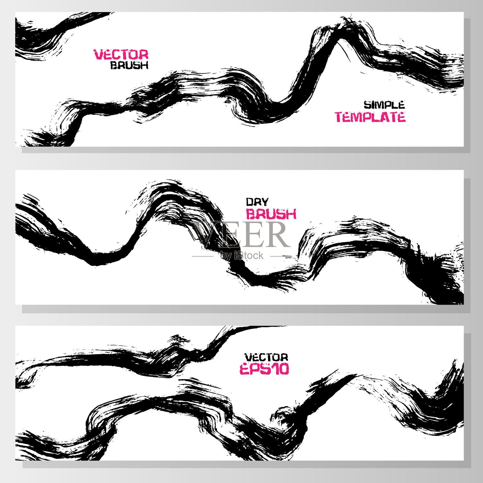 手绘干刷模板设计垃圾插画图片素材