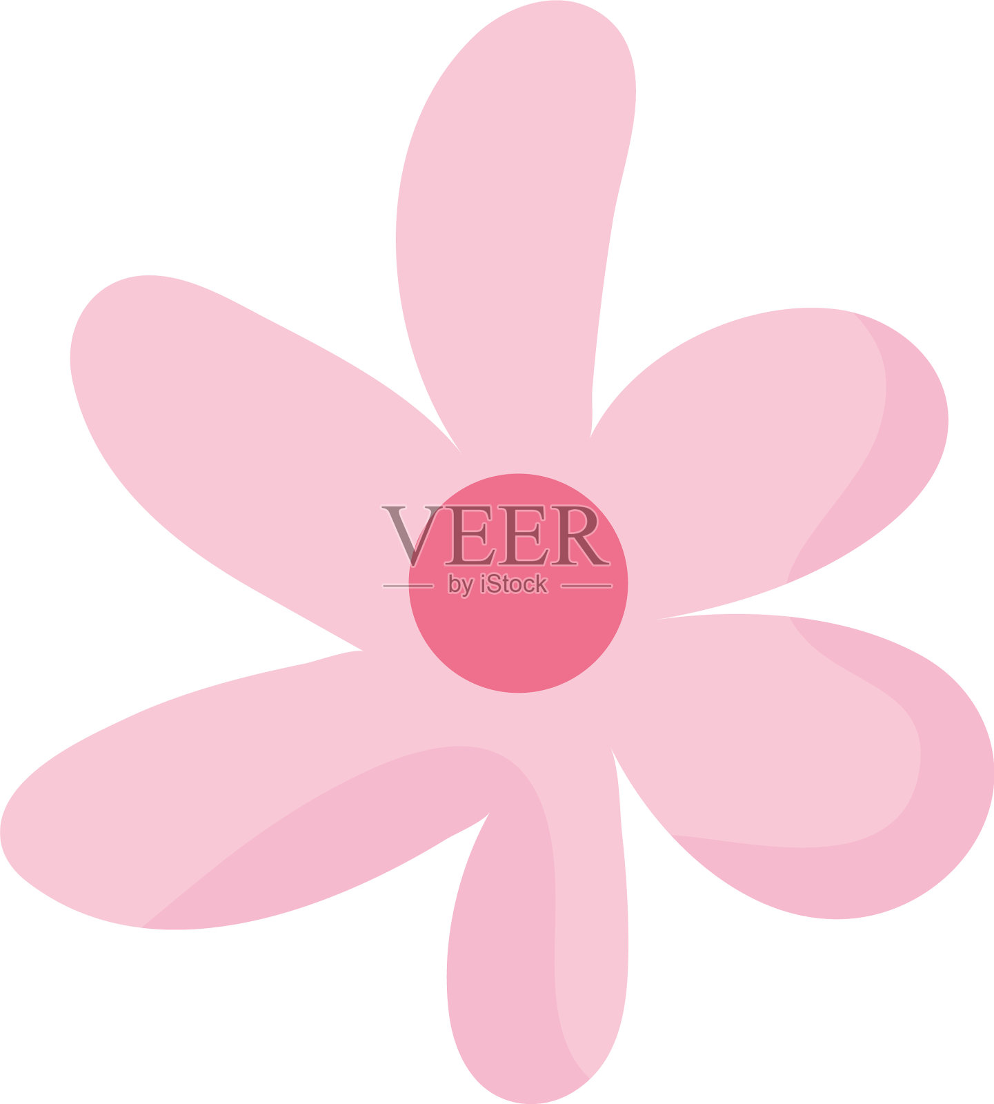 美丽的花朵粉红色装饰插画图片素材