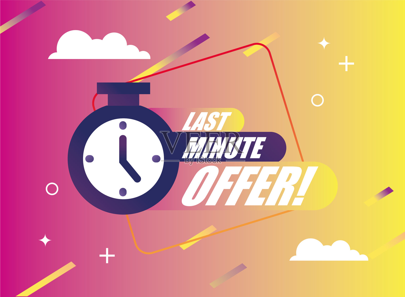最后一分钟提供天文钟和云彩设计元素图片