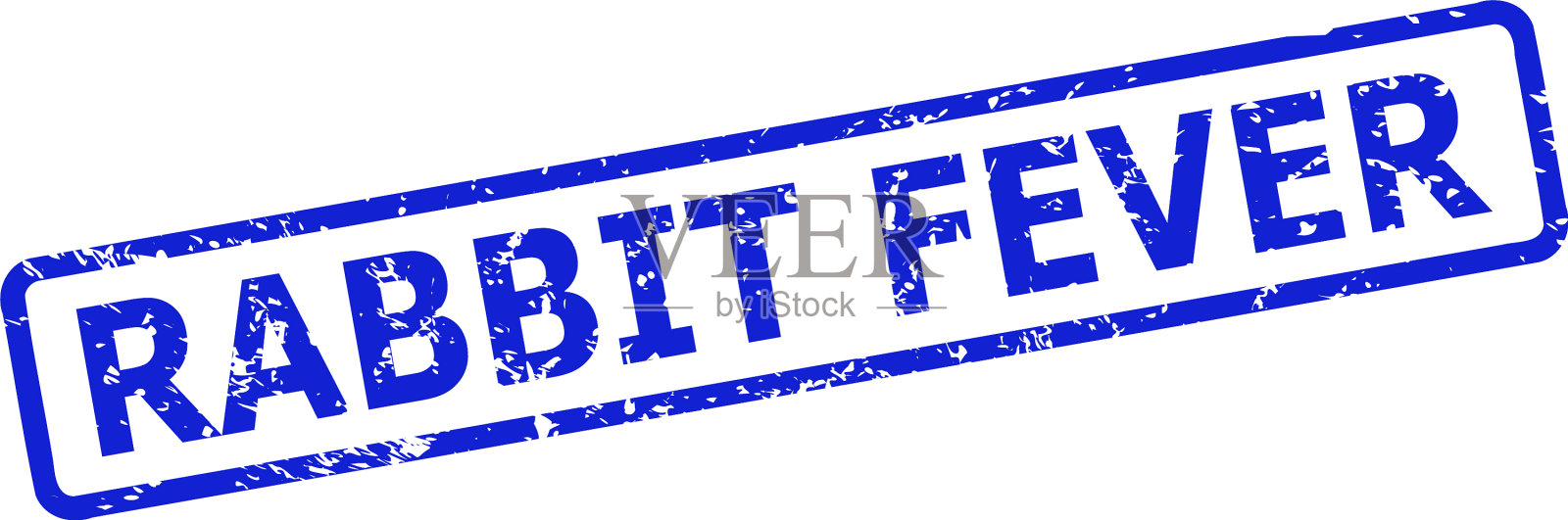 兔热邮票与grunge风格和圆形插画图片素材