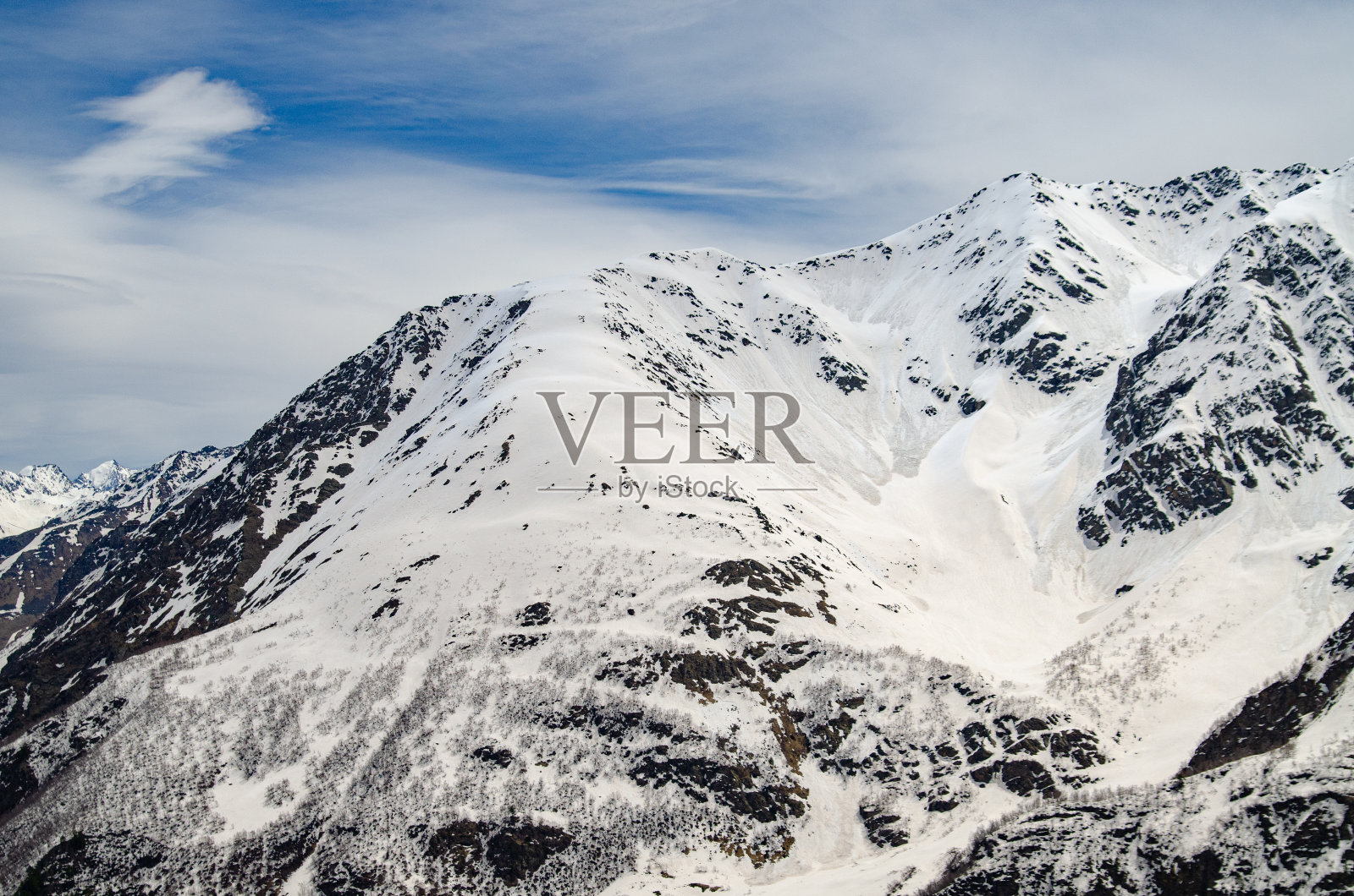 卡巴尔迪诺-巴尔卡里亚的厄尔布鲁斯地区美丽的山景全景照片摄影图片