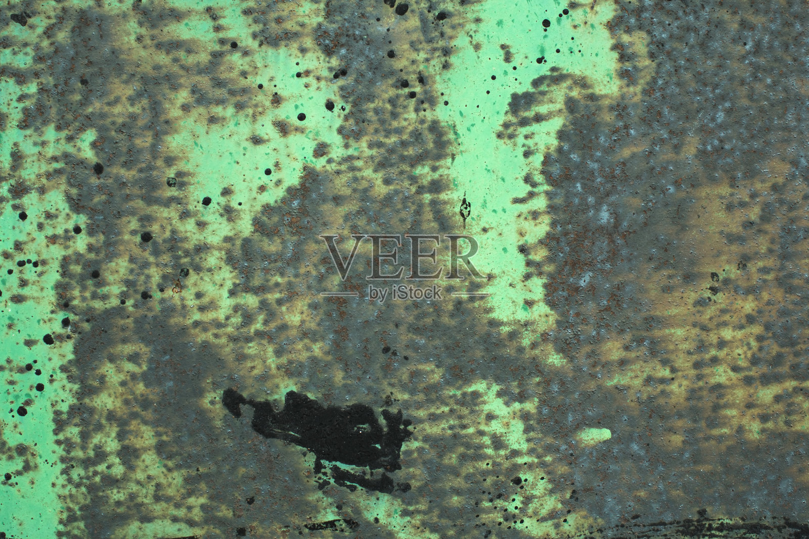 带有锈迹和剥落油漆的旧金属纹理。照片摄影图片