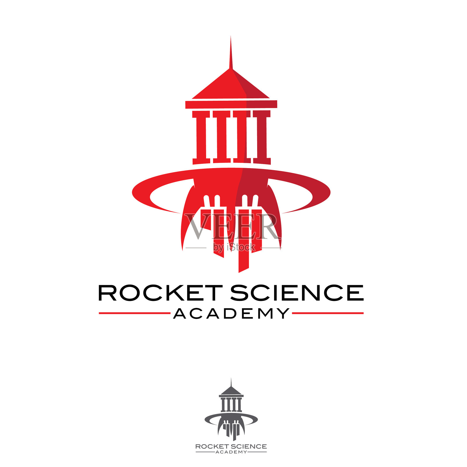 火箭科学学院符号插画图片素材