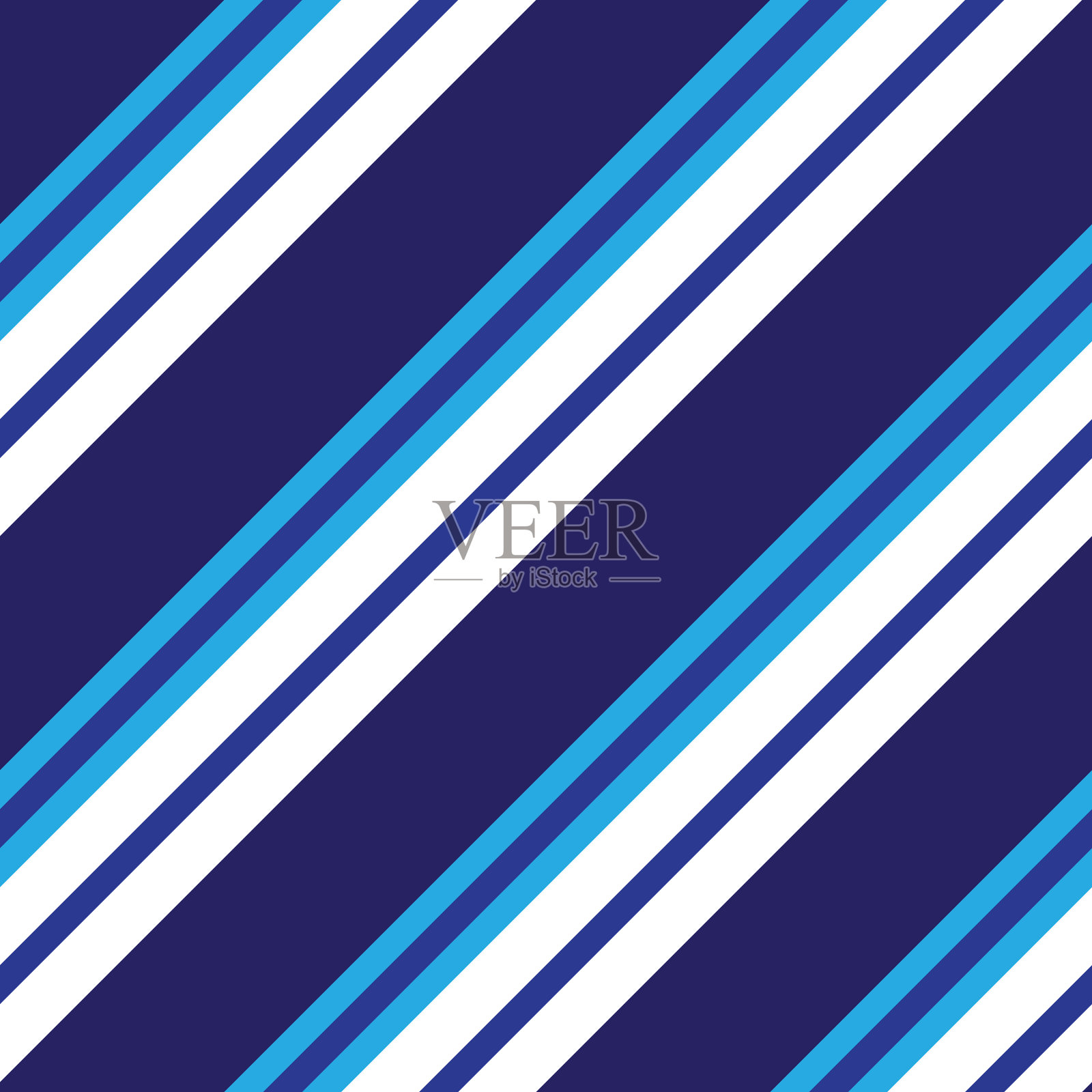 蓝色条纹无缝图案背景中插画图片素材