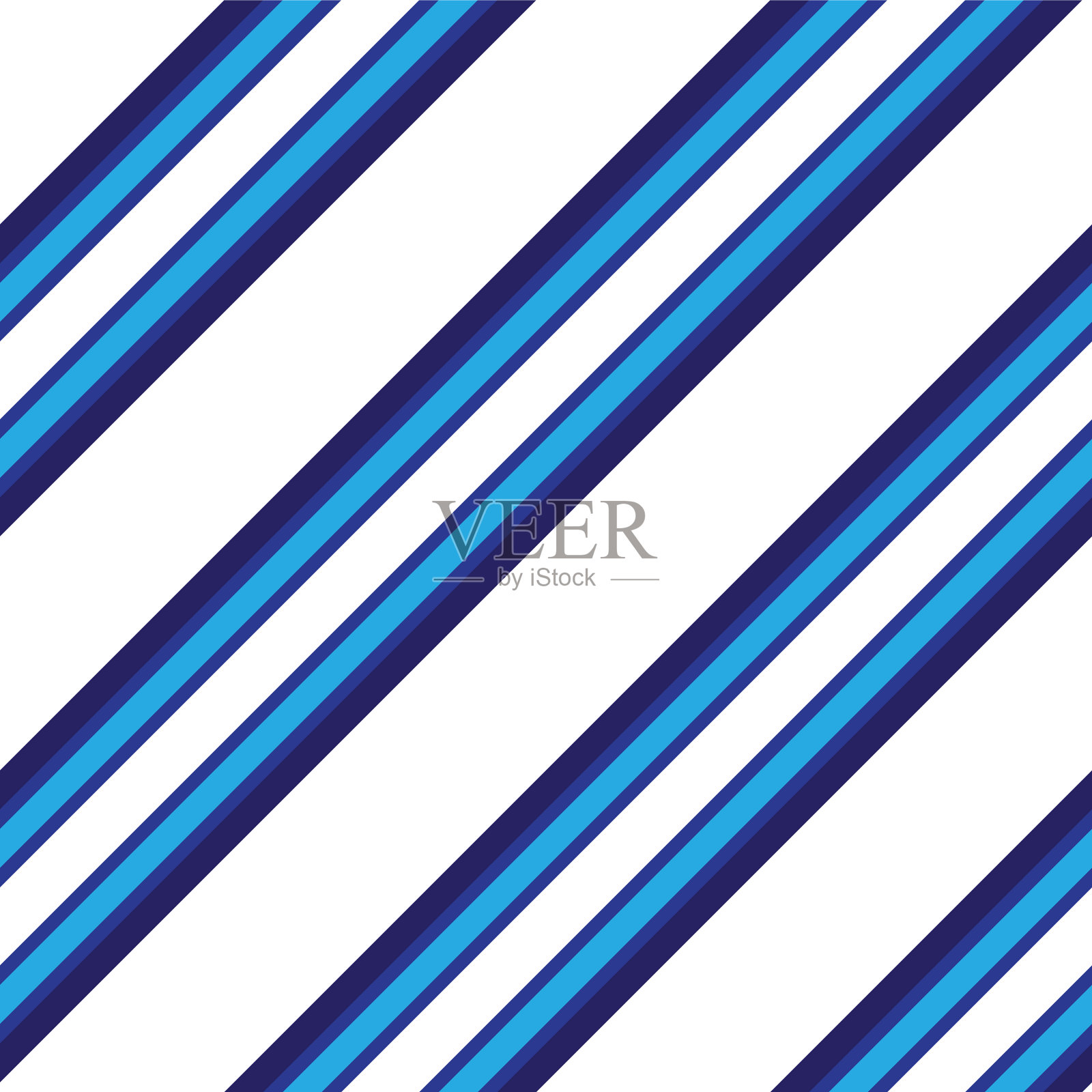 蓝色条纹无缝图案背景中插画图片素材