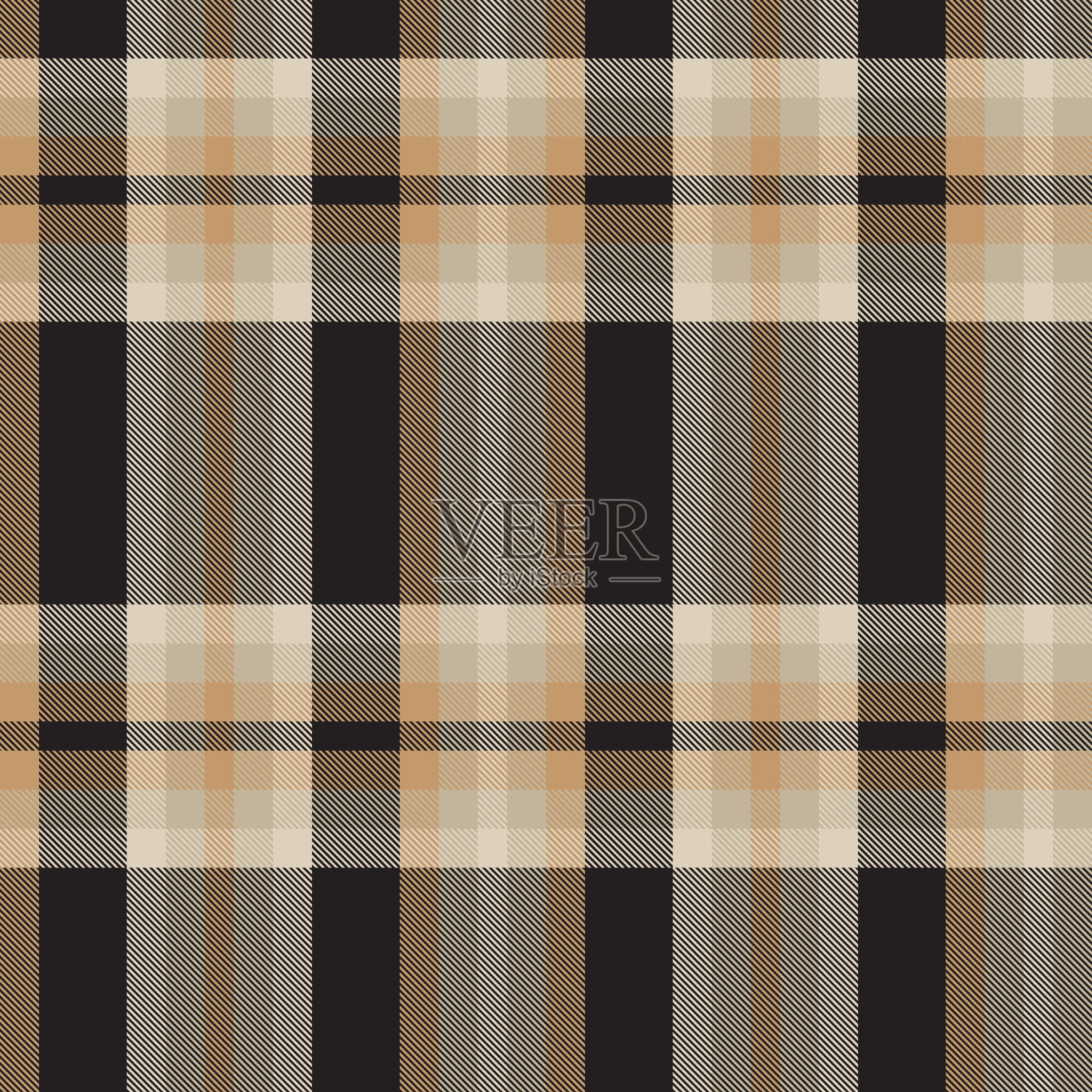 棕色渐变格子纹理无缝图案插画图片素材