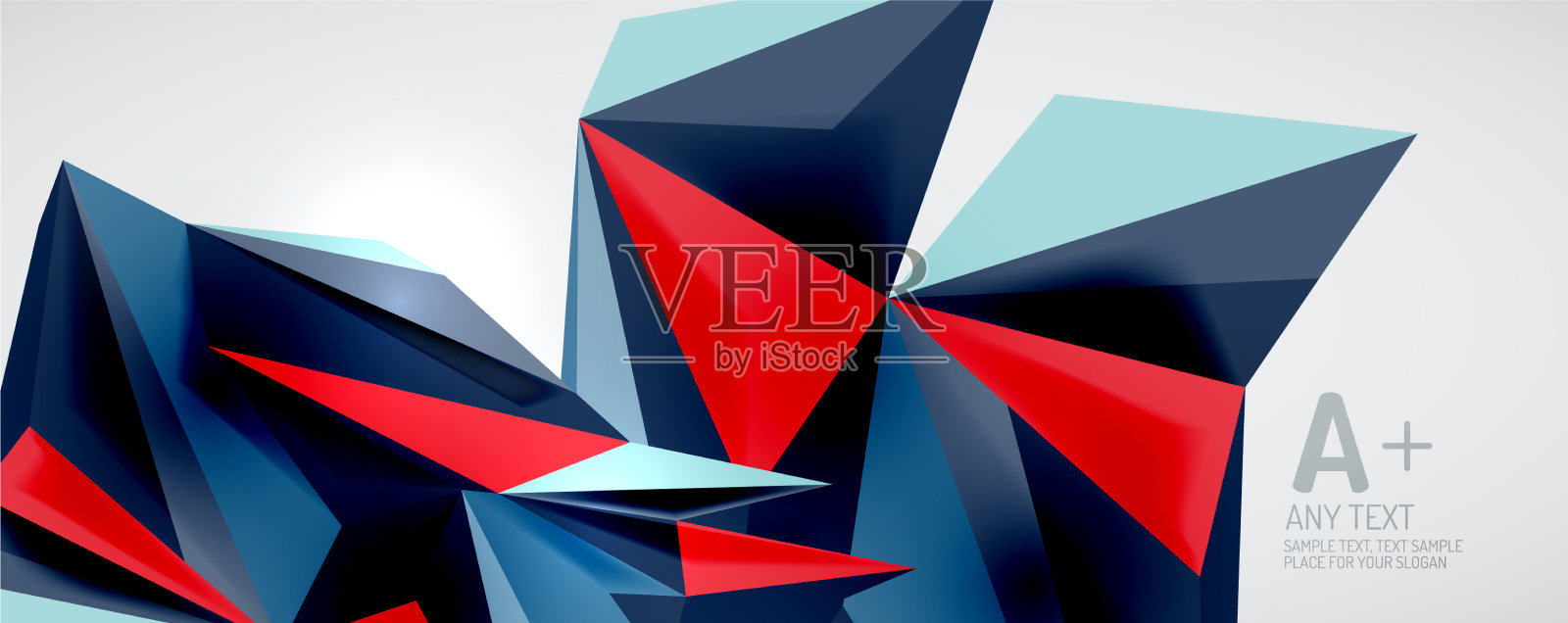 三角形几何背景低多边形3d插画图片素材