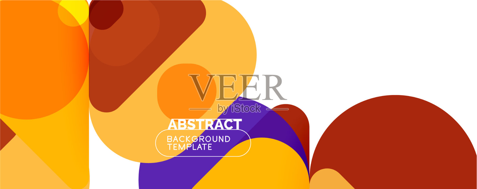 平面的几何圆形形状和动态的线条插画图片素材