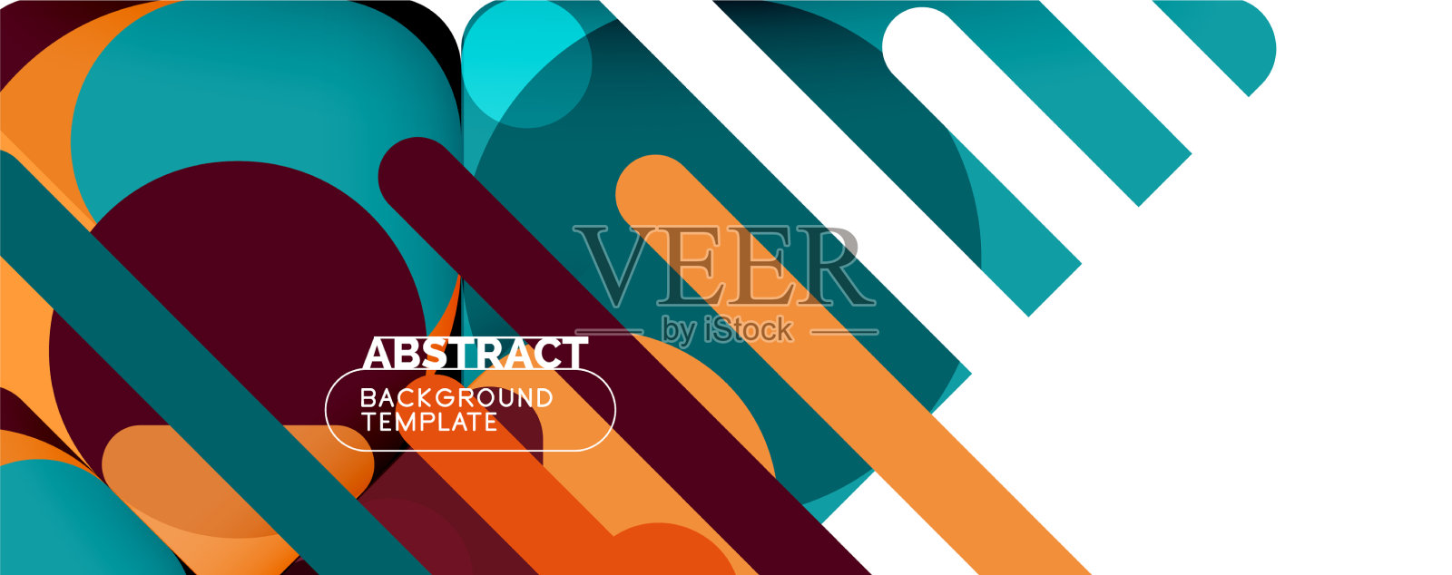 现代几何圆形和动态线条插画图片素材