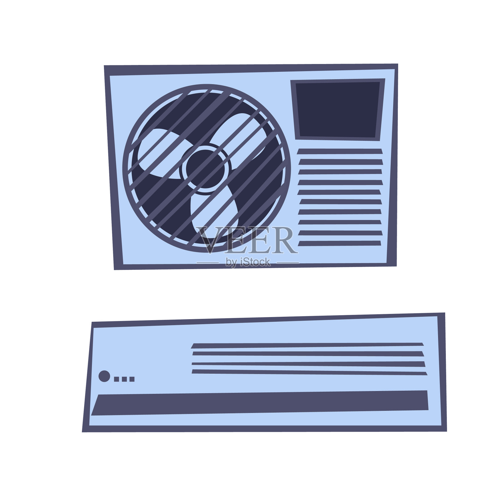 空调和机组隔离设计元素图片