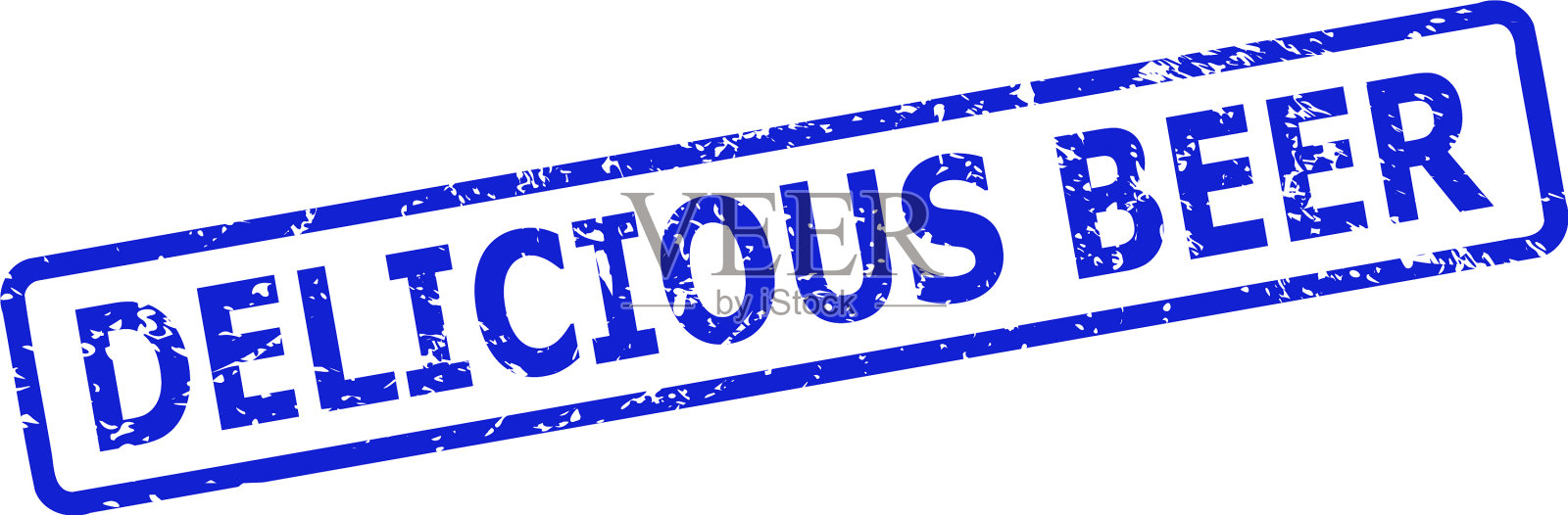 美味的啤酒水印与腐蚀风格和插画图片素材