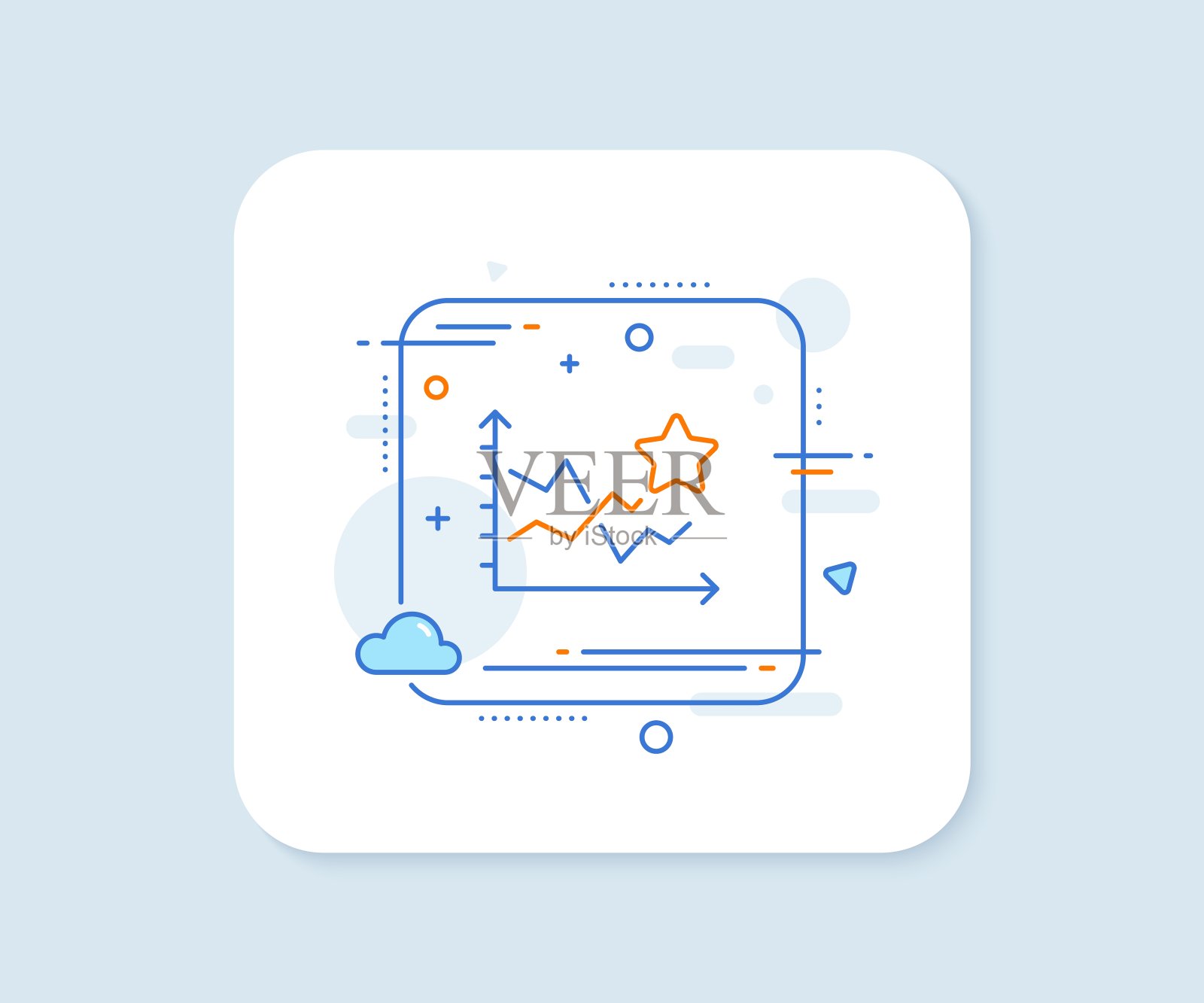 排名星线图标。星评级的迹象。最好的统计排名。向量插画图片素材