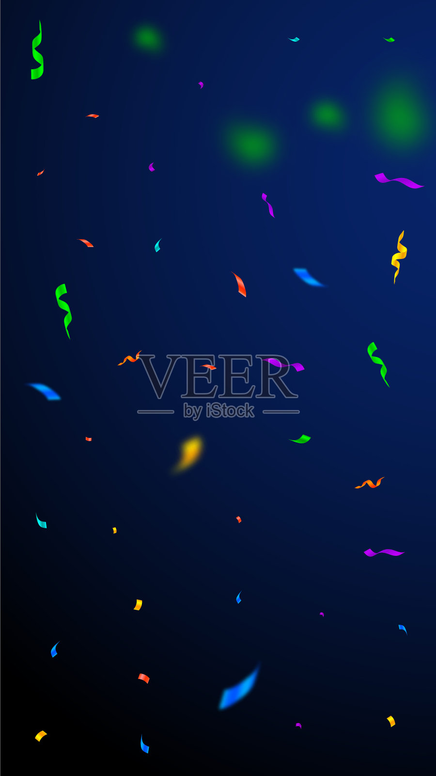 彩带和五彩纸屑彩带都是金属片插画图片素材