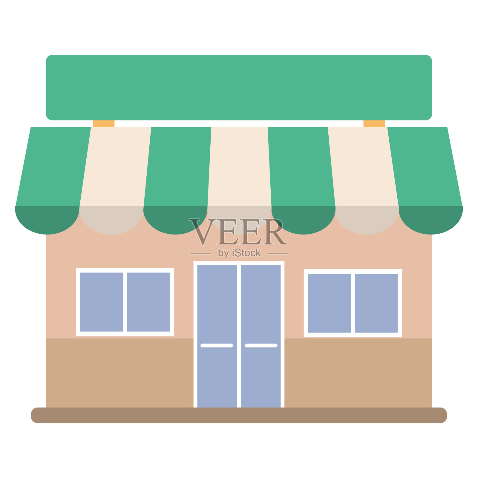 孤立的商店建筑图标插画图片素材