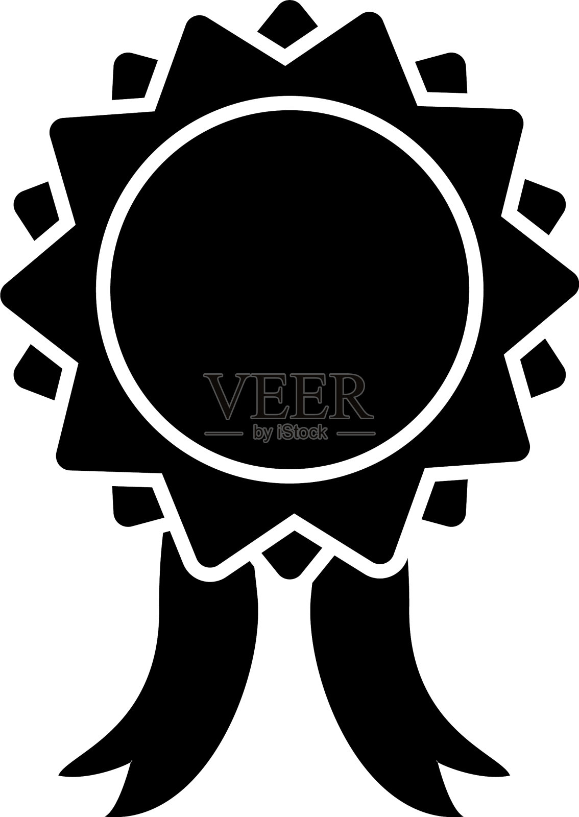 颁奖绶带图标剪影风格设计元素图片