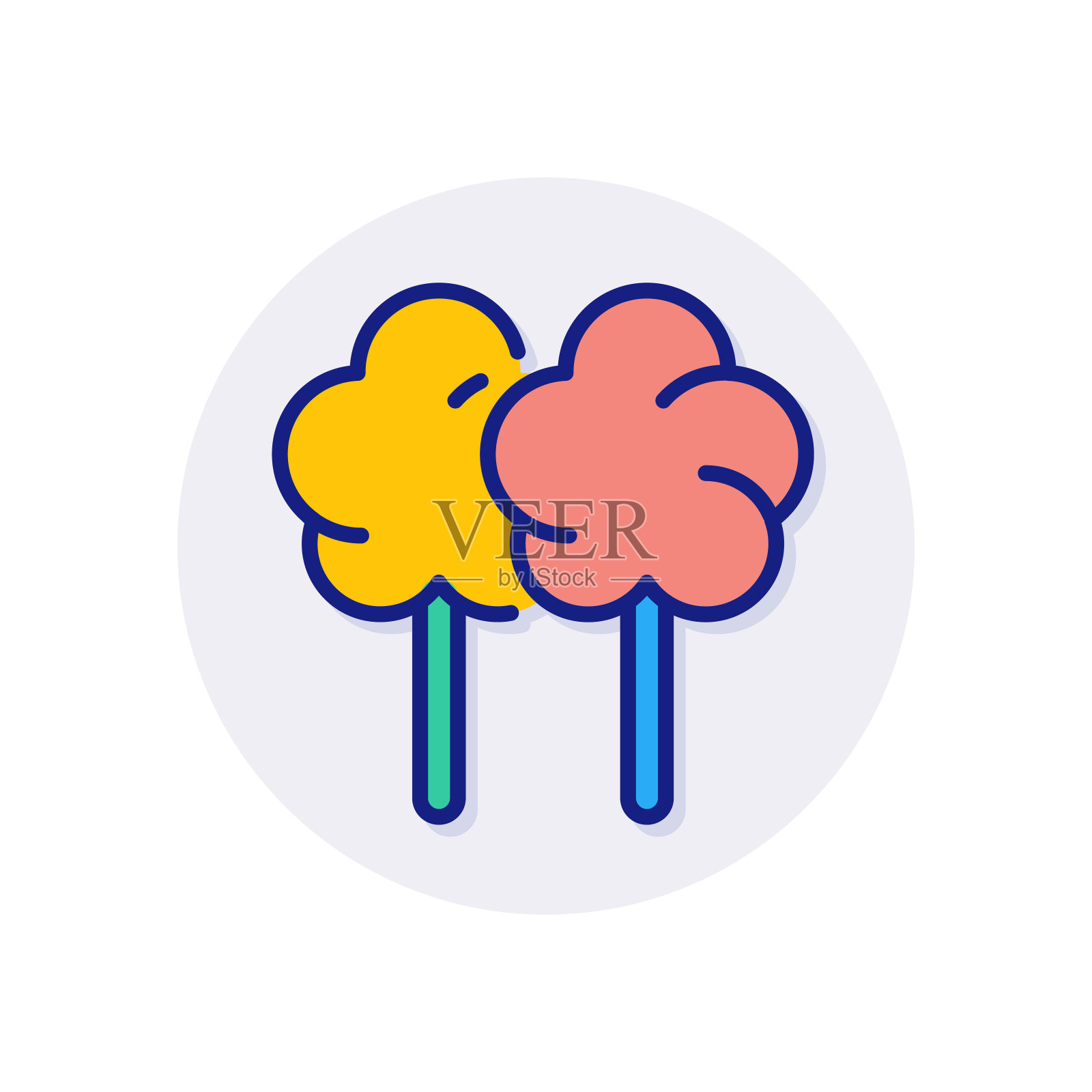 棉花糖插画图片素材