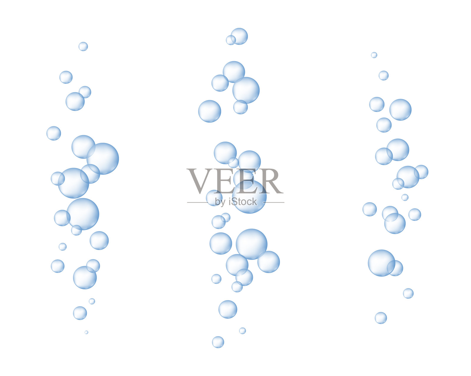 包装设计的现实气泡。洗发水，肥皂，苏打泡沫。矢量设计元素插画图片素材