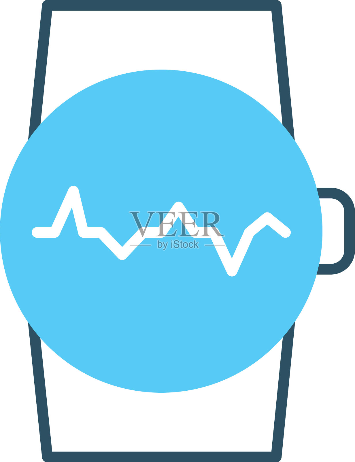 运动手表图标线风格设计元素图片