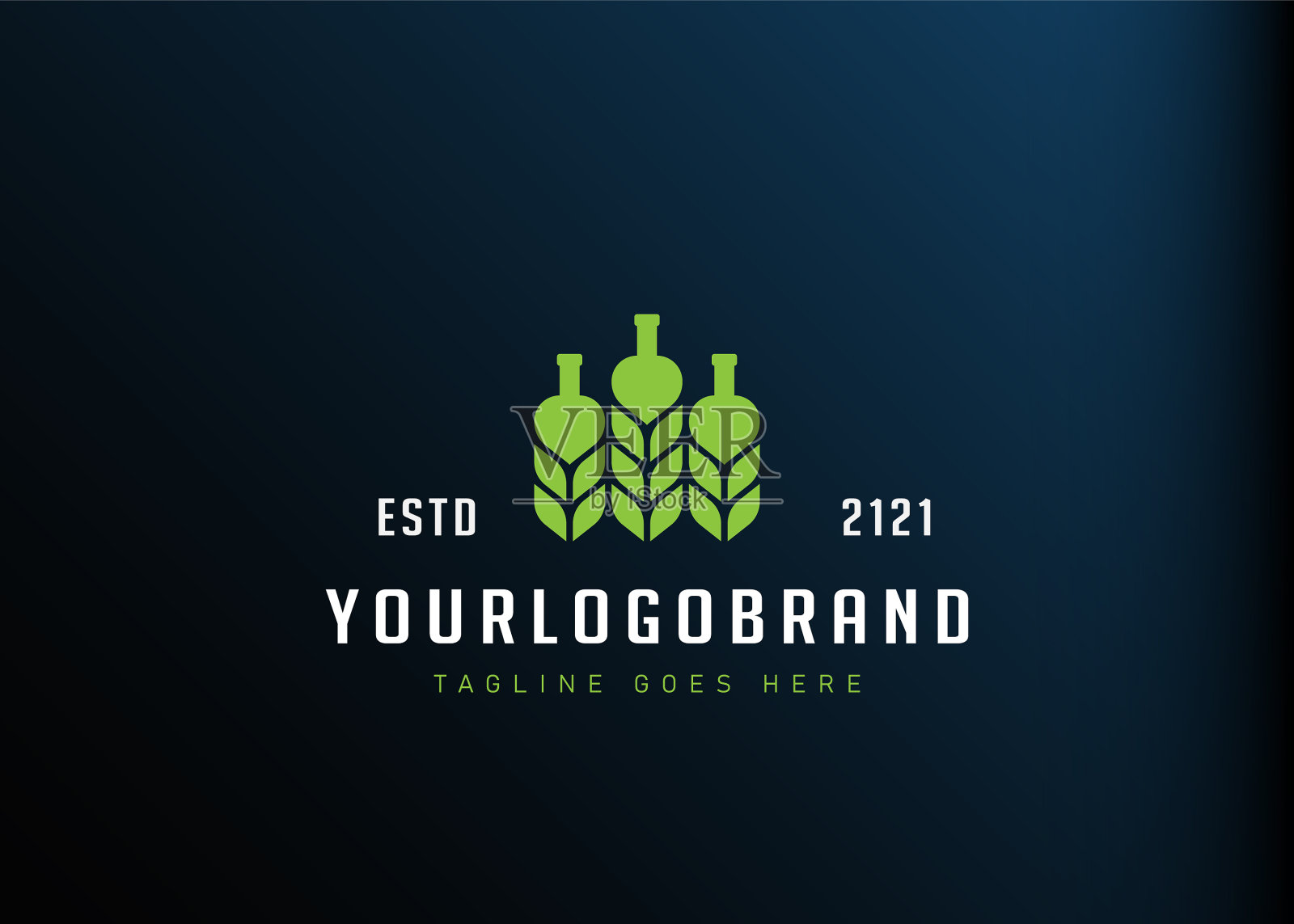 小麦啤酒标志设计灵感图标模板插画图片素材