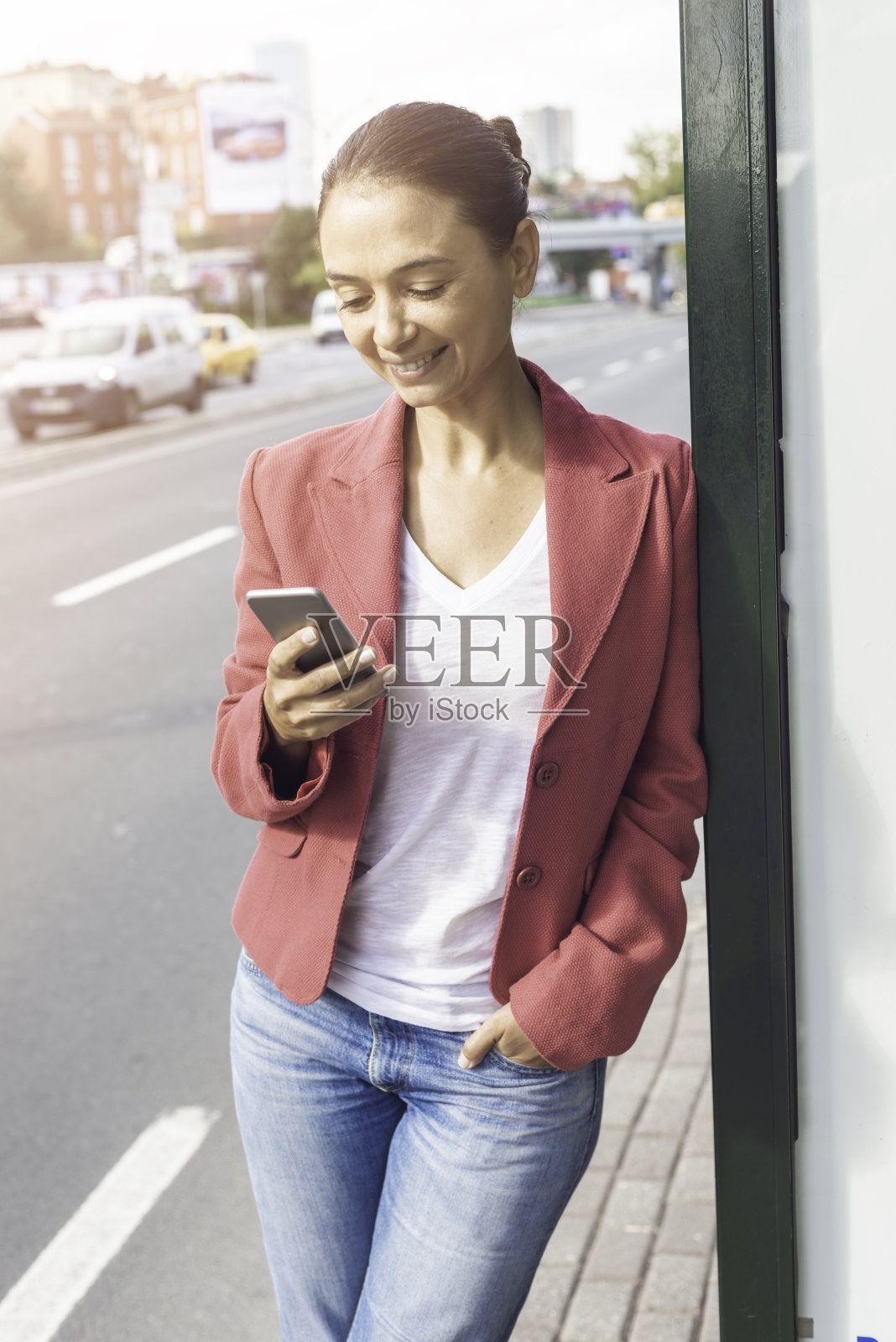 使用电话照片摄影图片