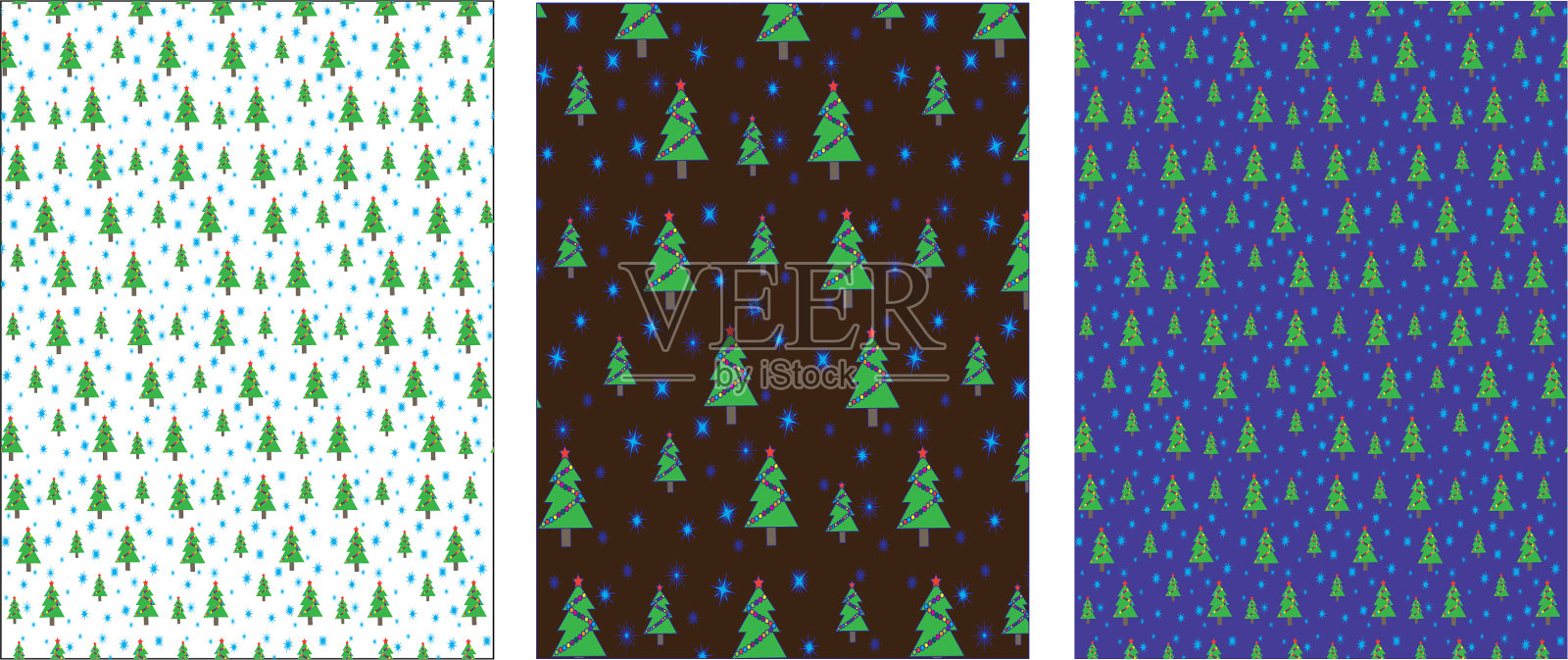 设置圣诞新年背景包装插画图片素材