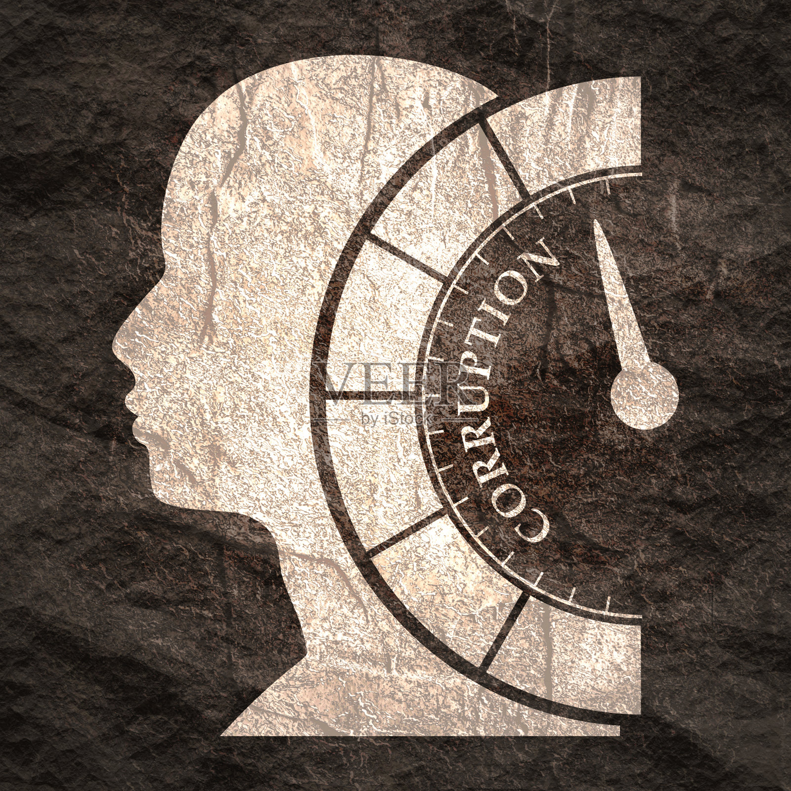 腐败液位计。石材的垃圾纹理插画图片素材