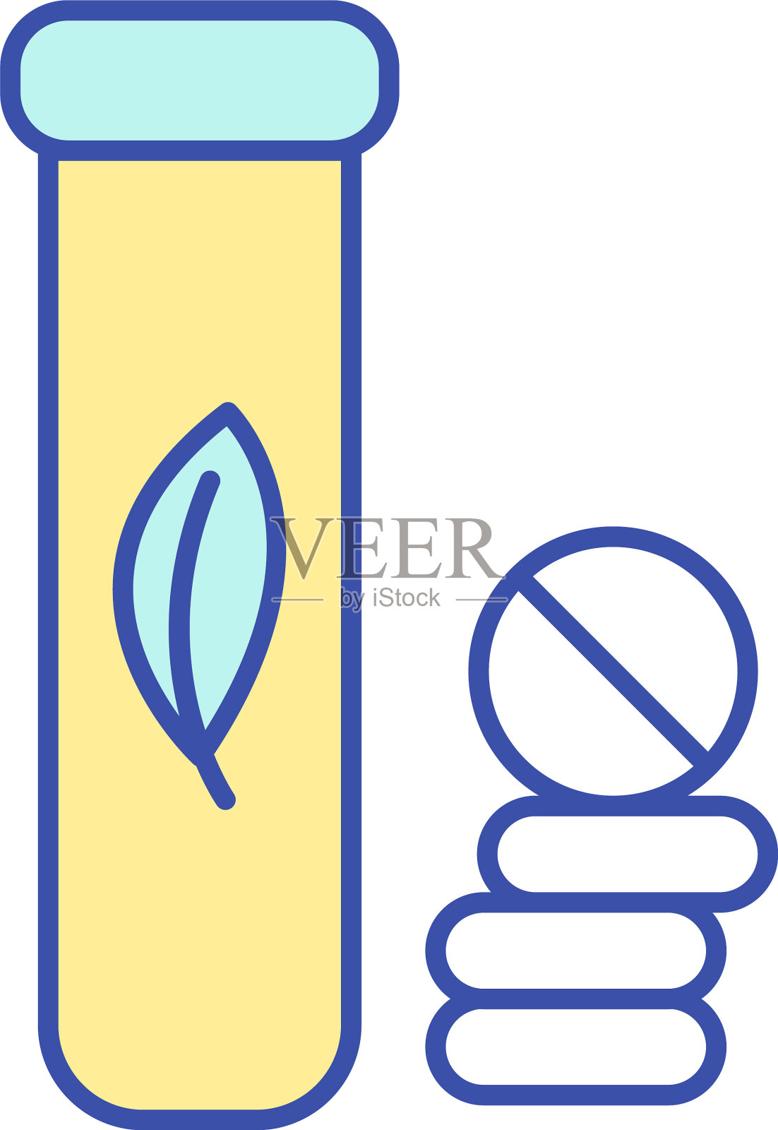 抗氧化剂在药丸RGB颜色图标设计元素图片