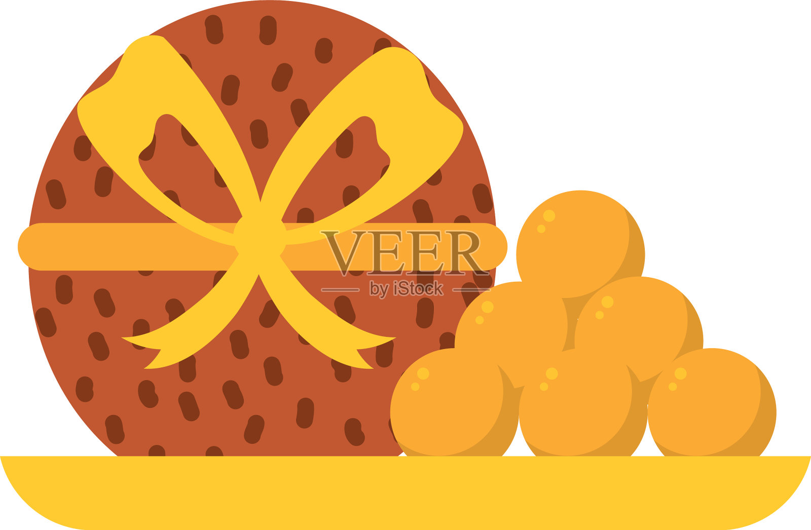 Bhai dooj球食物图标彩色设计设计元素图片