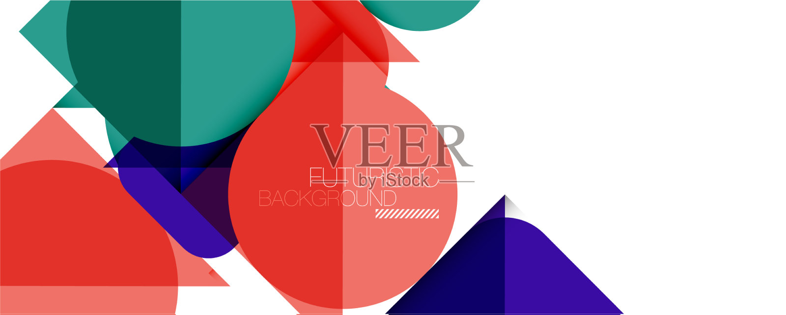 简单的圆圈和三角形是抽象的背景插画图片素材