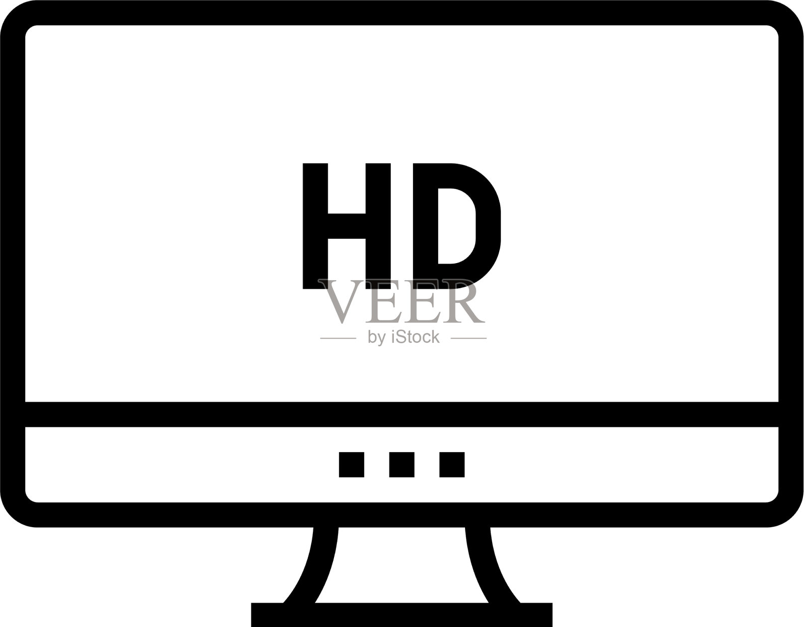 高清电脑屏幕线条图标设计元素图片