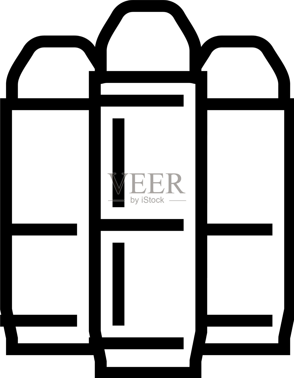 半wad切割机或空白墨盒线图标图标素材