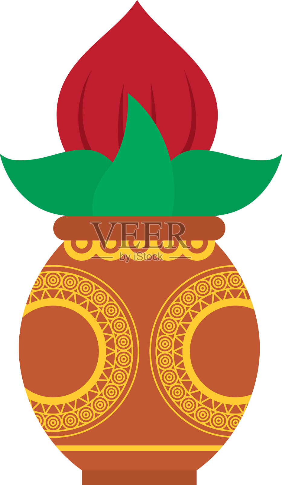 Bhai dooj概念卡拉什图标彩色设计设计元素图片