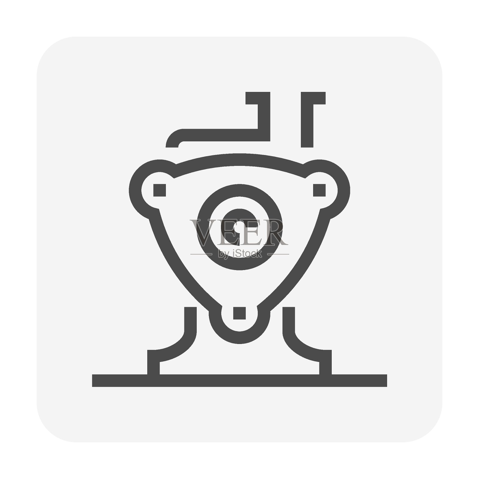 离心泵矢量图标设计用于控制，供应或分配水。48 x48像素。图标素材